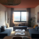 The living room of an apartment in Station F's Flatmates housing complex.